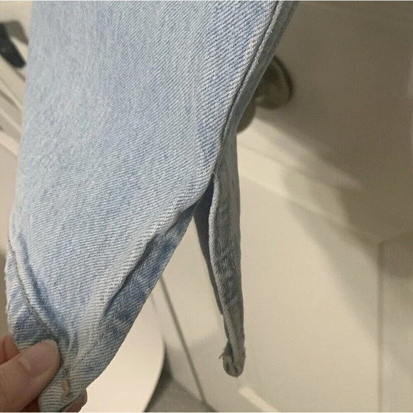 Zara Mom Fit High Rise Spit Hem Jeans Size 4 Tall (30x32) N20 - Picture 6 of 8